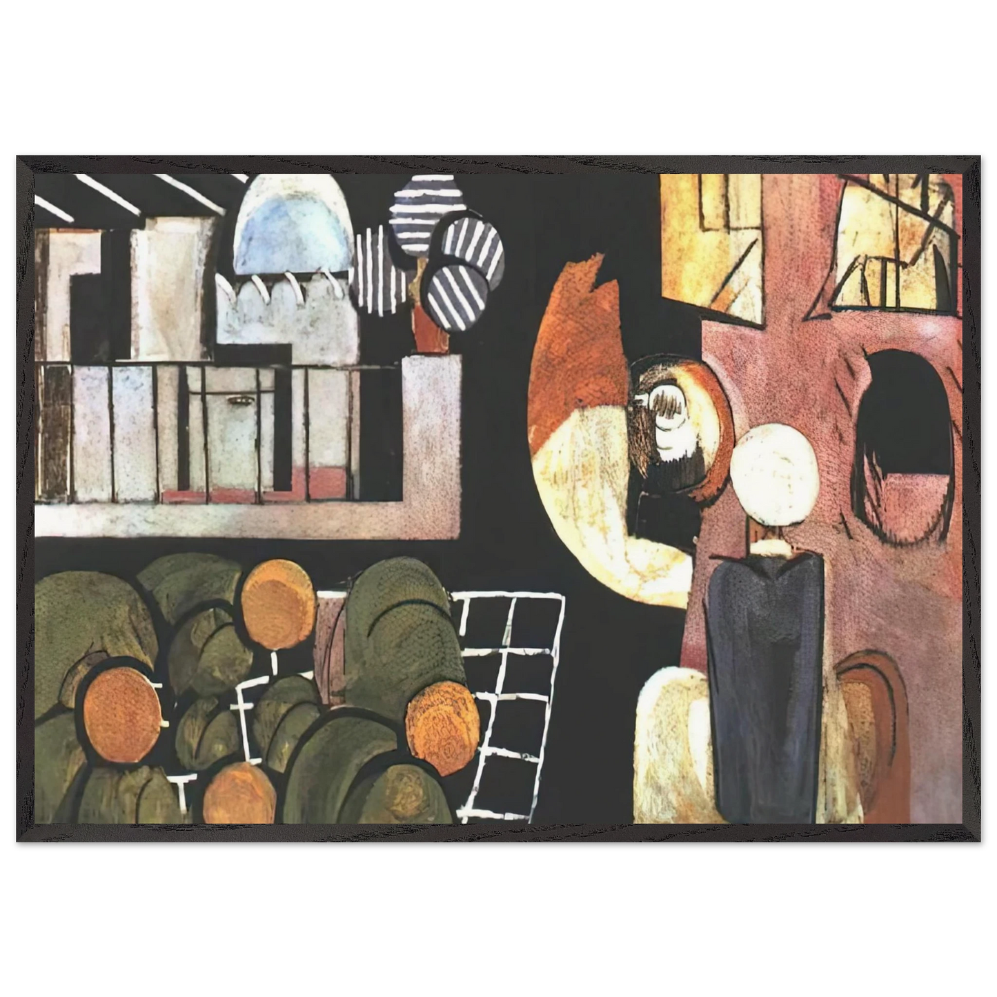THE MORACCANS 1916 - Henri Matisse 70x100 cm / 28x40 inches Framed Art Print – Black Wooden Frame