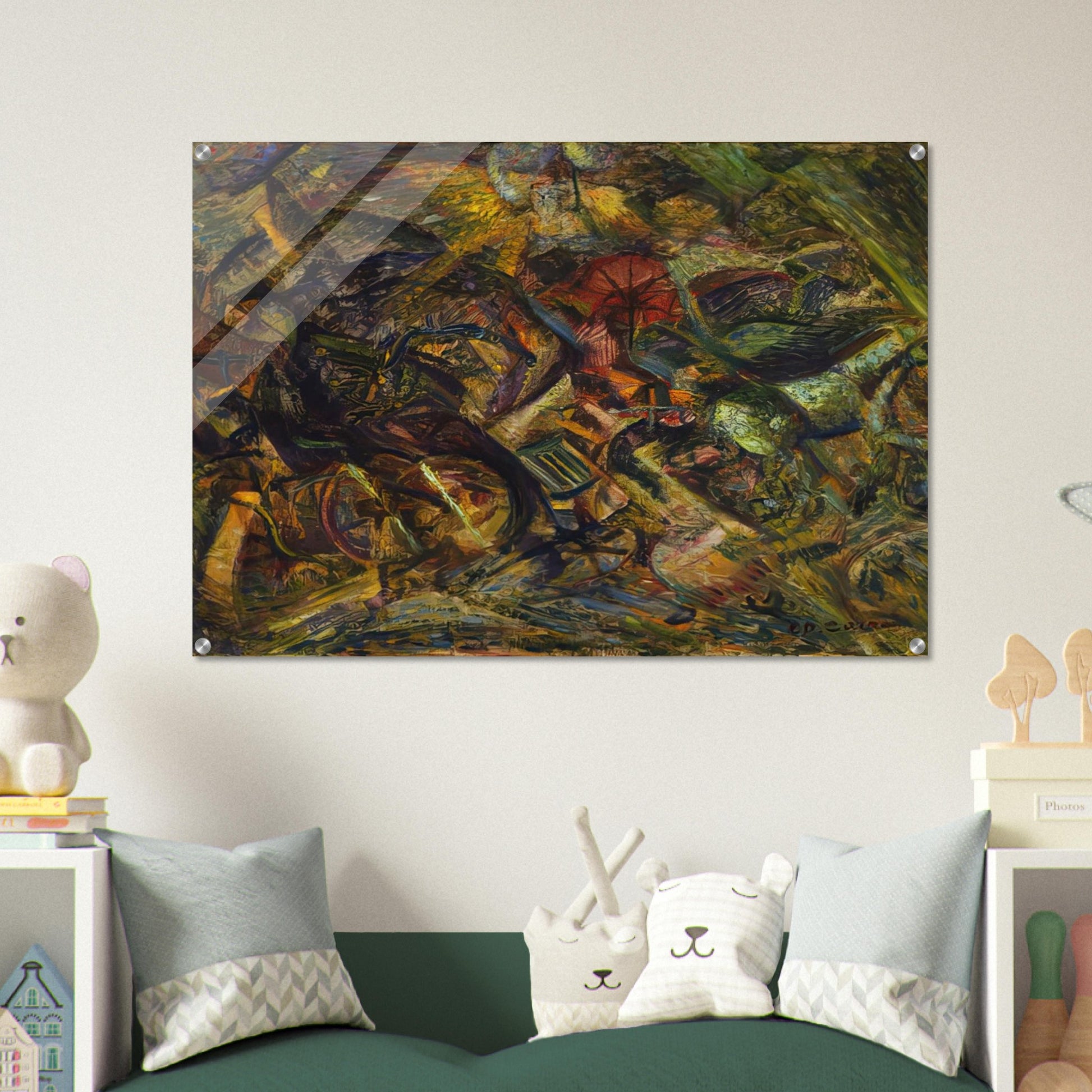 JOLTS OF A CAB 1911 - Carlo Carra Acrylic Print - 70x100 cm / 28x40″ inches