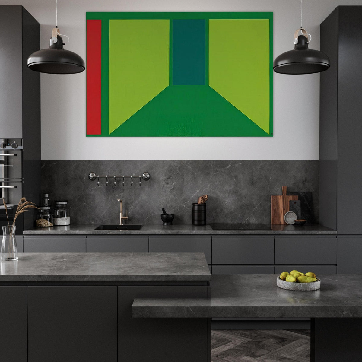 Corridor - 1960 - Karl Benjamin Art Prints - 100x150 cm / 40x60″ inches | Karl Benjamin Poster | Karl Benjamin Prints