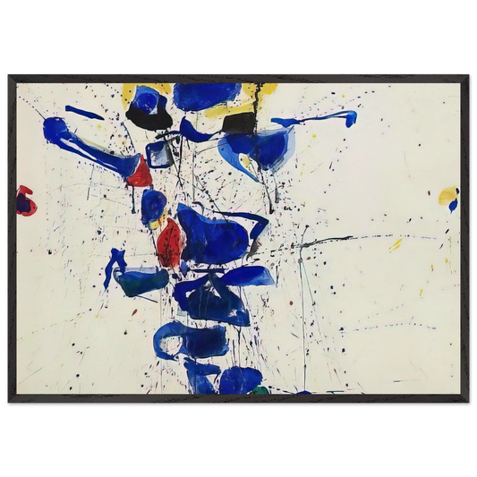 Untitled  SF59-531  - Sam Francis 70x100 cm / 28x40 inches Framed Art Print – Black Wooden Frame