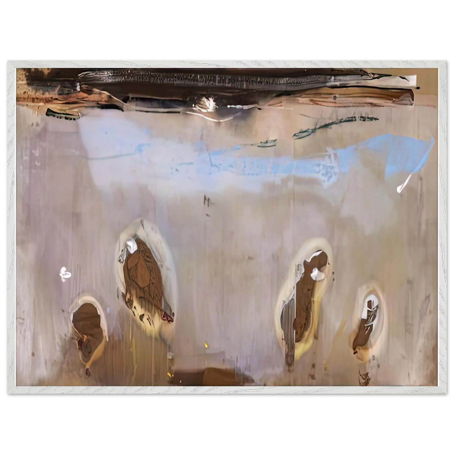 Helen Frankenthaler - Tethys, 1981- Wall Art - 60x80 cm / 24x32 inches - Premium Wooden Framed Poster With Fine Art Paper-canvas - White frame