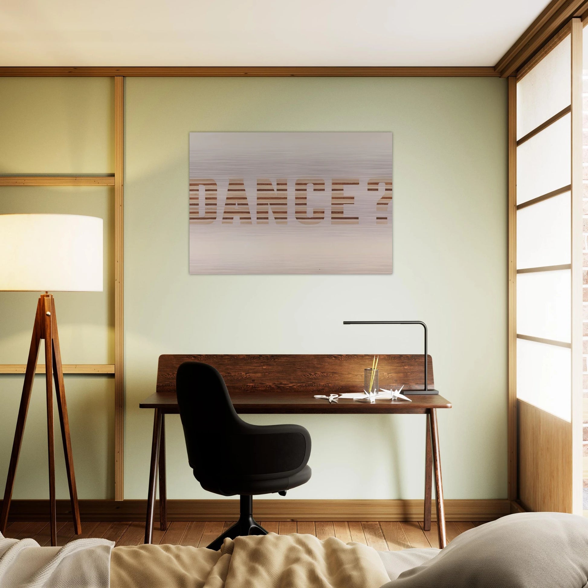 DANCE 1973 - Edward Ruscha Brushed Aluminum Print - 70x100 cm / 28x40 inches | Edward Ruscha Aluminum Print | Edward Ruscha Prints
