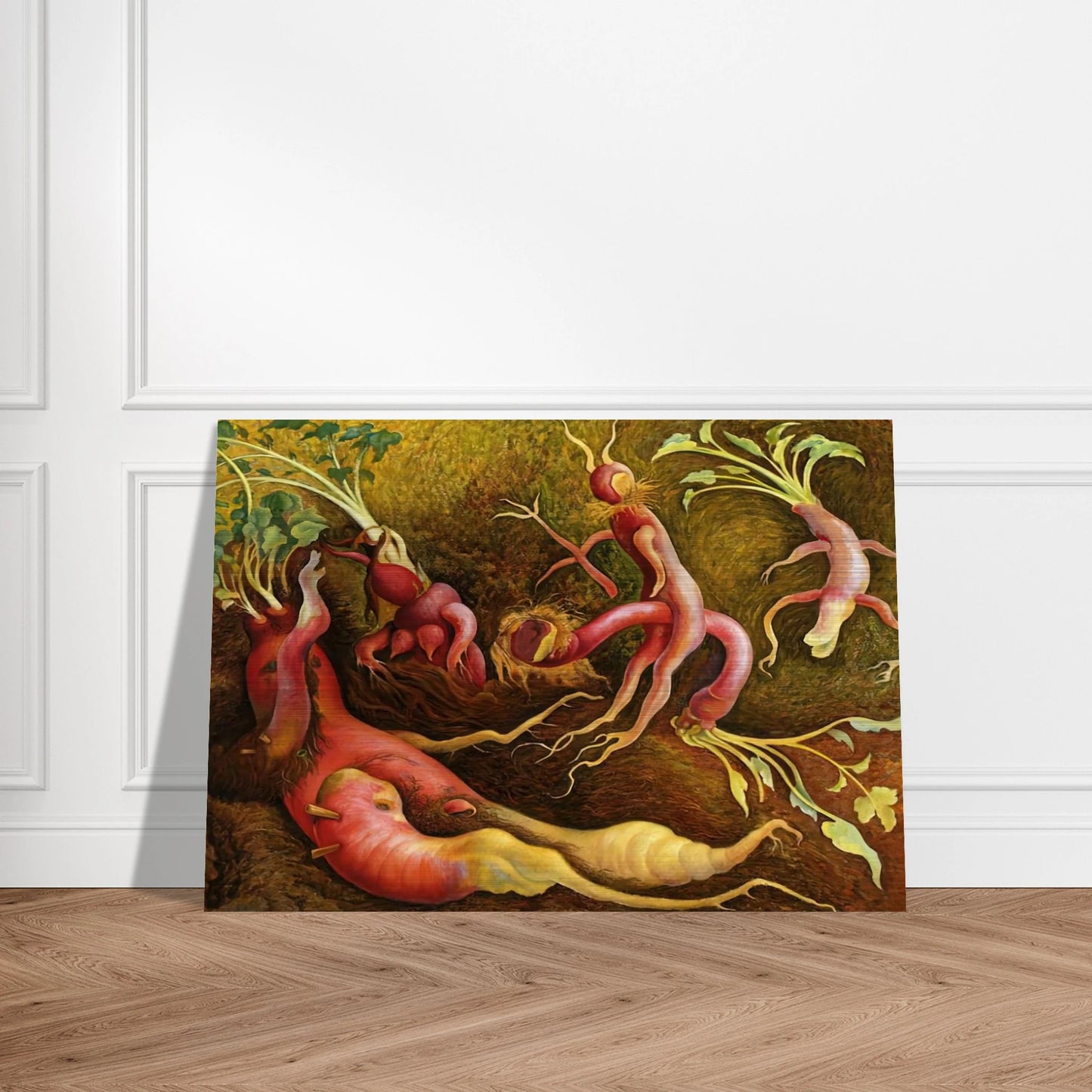 THE TENPTATIONS OF SAINT ANTONY 1947 - Diego Rivera Brushed Aluminum Print - 70x100 cm / 28x40 inches | Diego Rivera Aluminum Print | Diego Rivera Prints