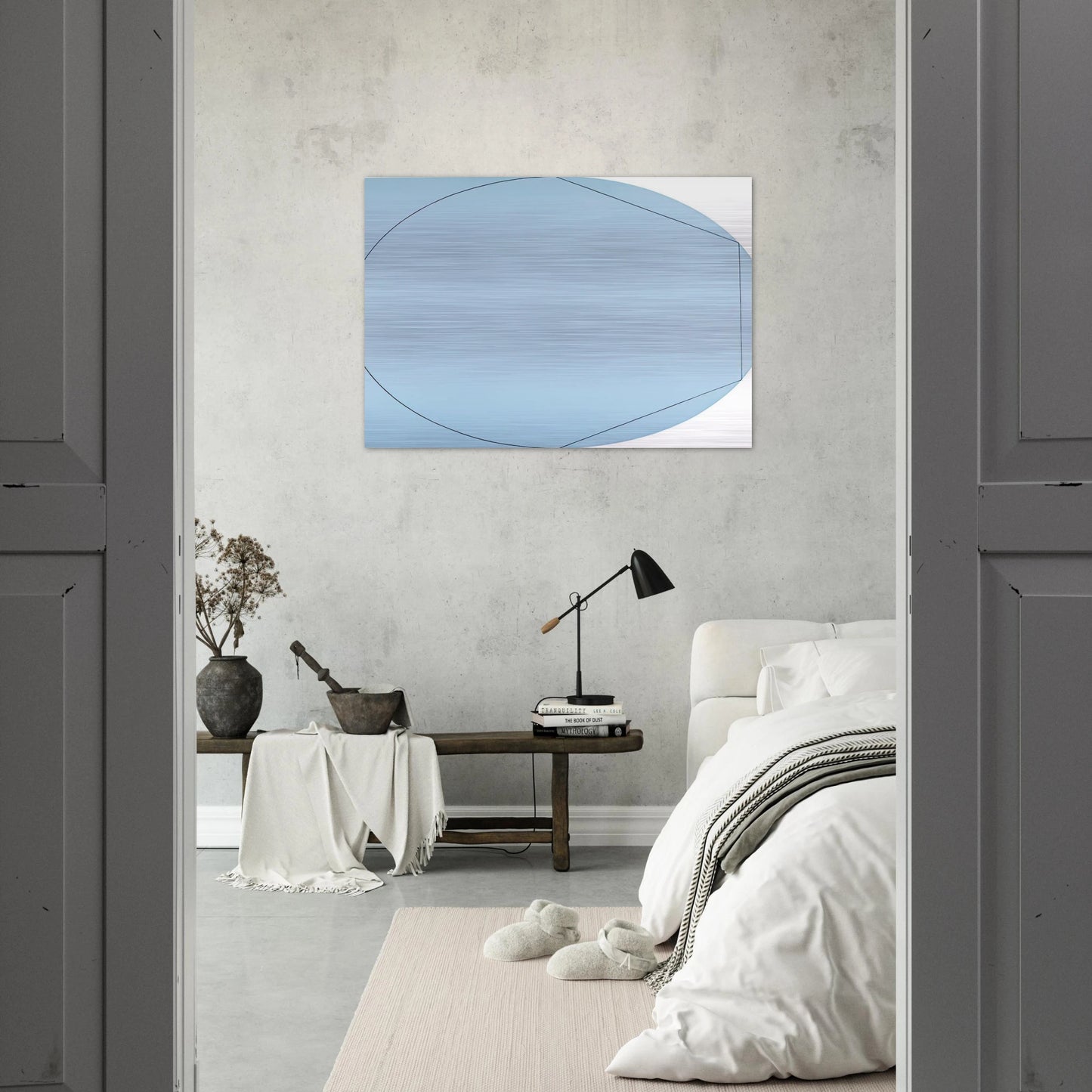 CIRCLE IN AND OUT OF A POLYGON 2 1973 - Robert Mangold Brushed Aluminum Print - 70x100 cm / 28x40 inches | Robert Mangold Aluminum Print | Robert Mangold Prints