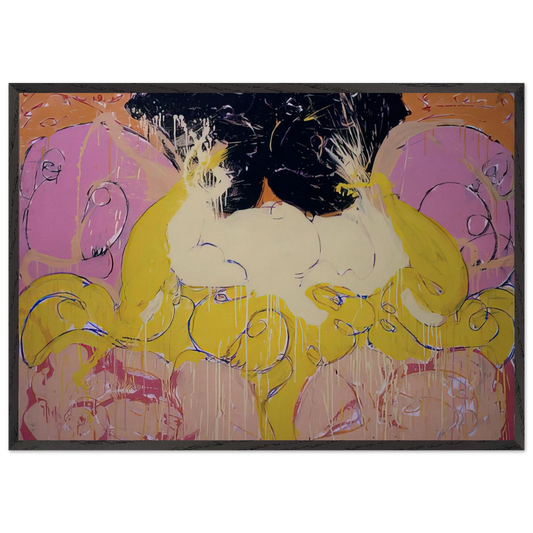 Untitled Drawing 3 - 1984 - Norman Bluhm 70x100 cm / 28x40 inches Framed Art Print – Black Wooden Frame