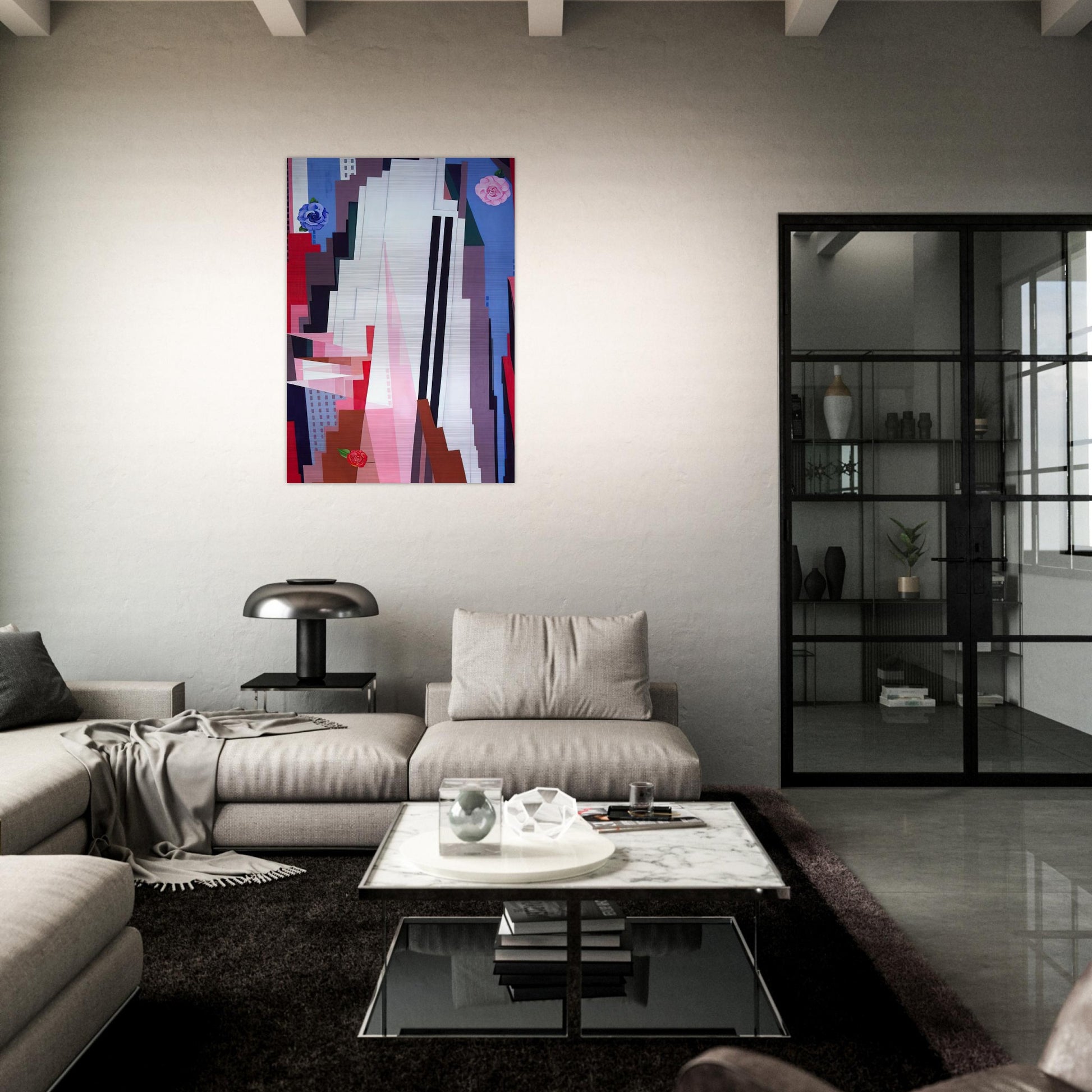 Manhattan - Georgia O'Keeffe Brushed Aluminum Print - 70x100 cm / 28x40 inches | Georgia O'Keeffe Aluminum Print | Georgia O'Keeffe Prints