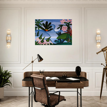 The Lake - Tarsila do Amaral Brushed Aluminum Print - 70x100 cm / 28x40 inches | Tarsila do Amaral Aluminum Print | Tarsila do Amaral Prints