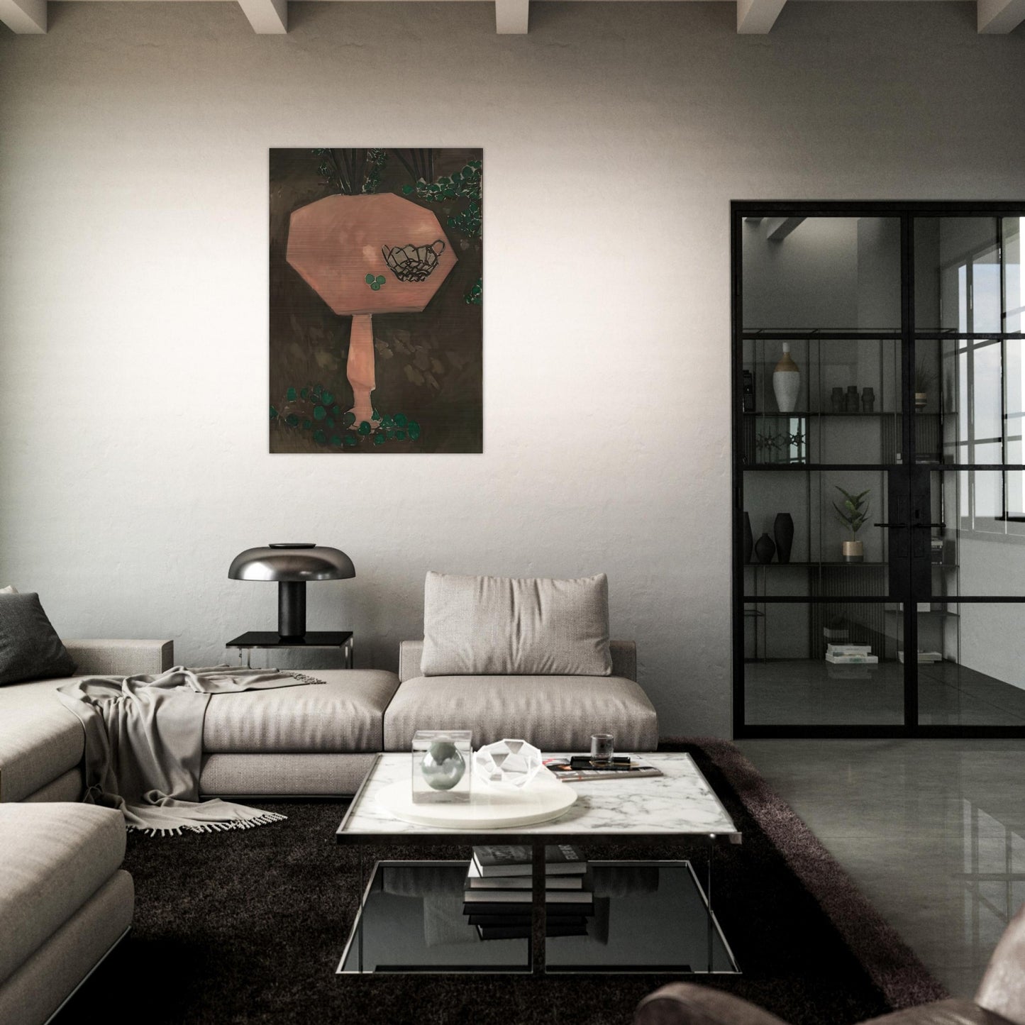 THE ROSE MARBLE TABLE 1917 - Henri Matisse Brushed Aluminum Print - 70x100 cm / 28x40 inches | Henri Matisse Aluminum Print | Henri Matisse Prints