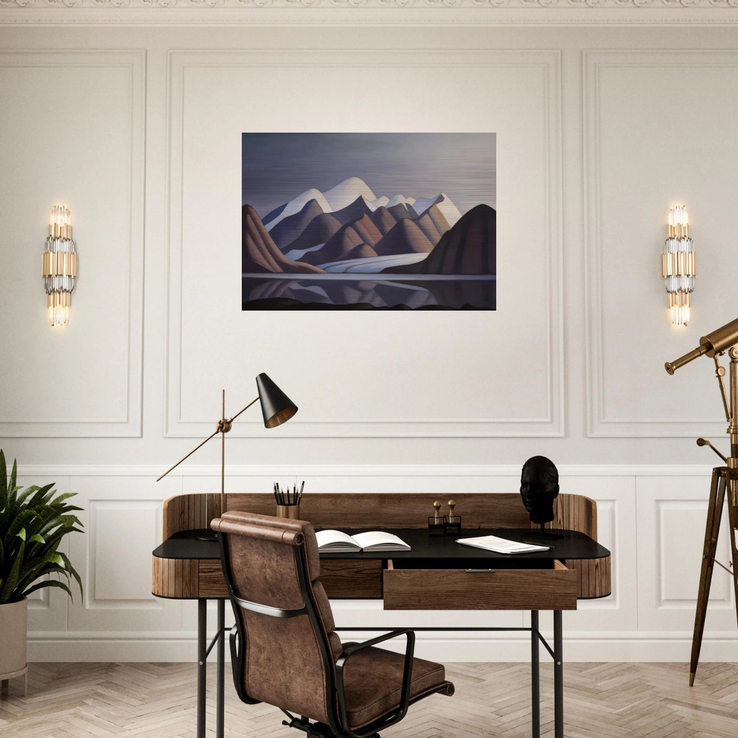 Mount Thule, Bylot Island - 1930 - Lawren Harris Brushed Aluminum Print - 70x100 cm / 28x40 inches | Lawren Harris Aluminum Print | Lawren Harris Prints