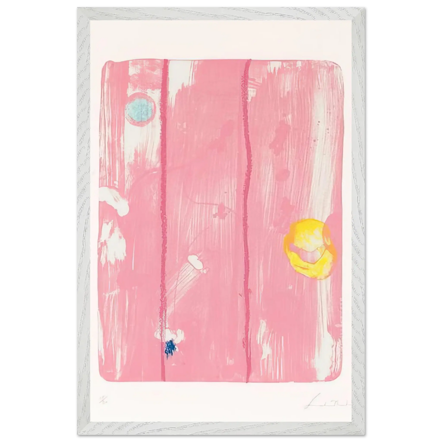 Helen Frankenthaler - Reflections VIII - 1995 Wall art - 60x80 cm / 24x32 Inches - Premium Wooden Framed Poster With Fine Art Paper - Wood frame
