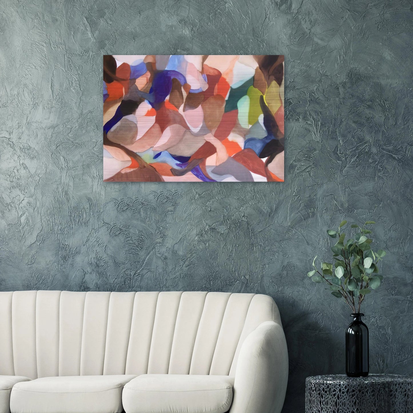 Night of the Red Wind - Alice Baber Brushed Aluminum Print - 70x100 cm / 28x40 inches | Alice Baber Aluminum Print | Alice Baber Prints