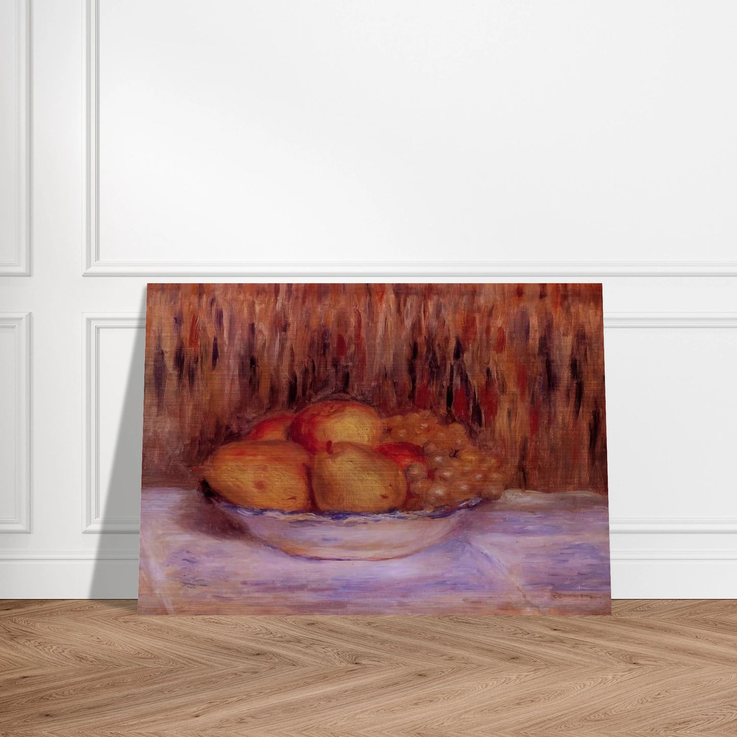Still Life with Pears and Grapes - Pierre-Auguste Renoir Brushed Aluminum Print - 70x100 cm / 28x40 inches | Pierre-Auguste Renoir Aluminum Print | Pierre-Auguste Renoir Prints