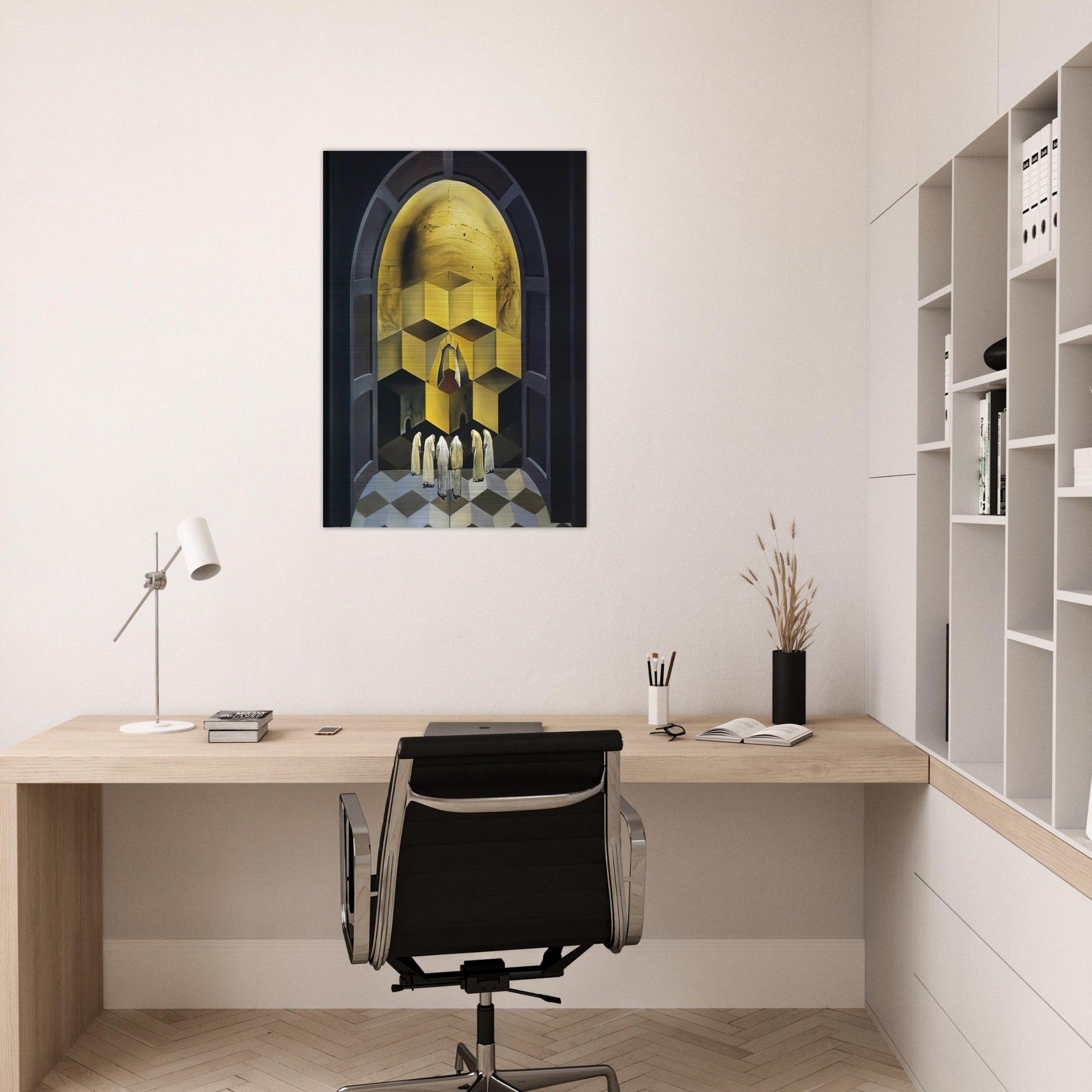 SKULL OF ZURBARAN - Salvador Dali Brushed Aluminum Print - 70x100 cm / 28x40 inches | Salvador Dali Aluminum Print | Salvador Dali Prints