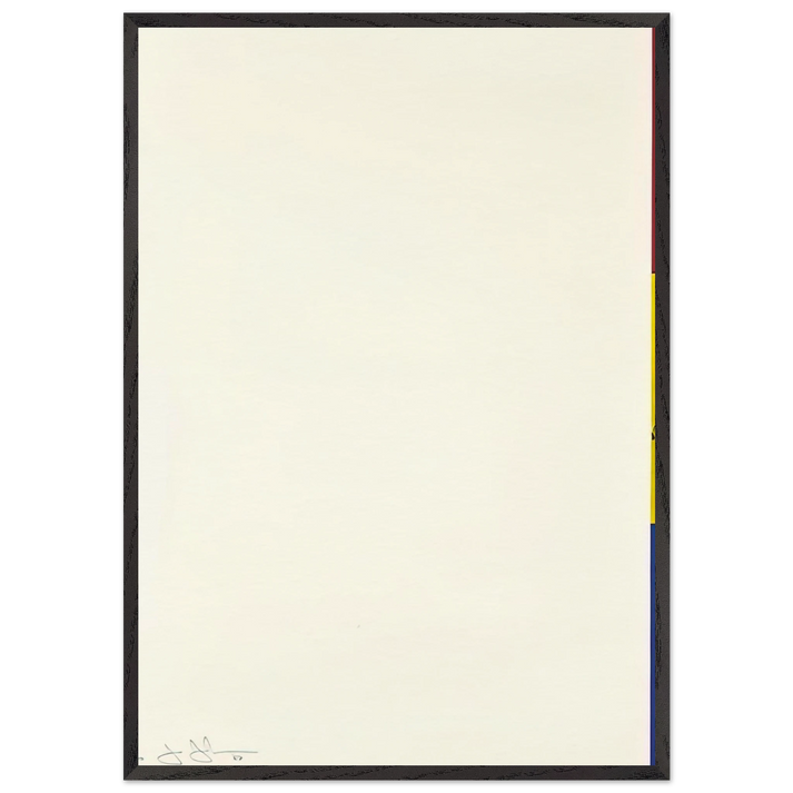UNTITLED RULER ULAE 56 - Jasper Johns 70x100 cm / 28x40 inches Framed Art Print – Black Wooden Frame