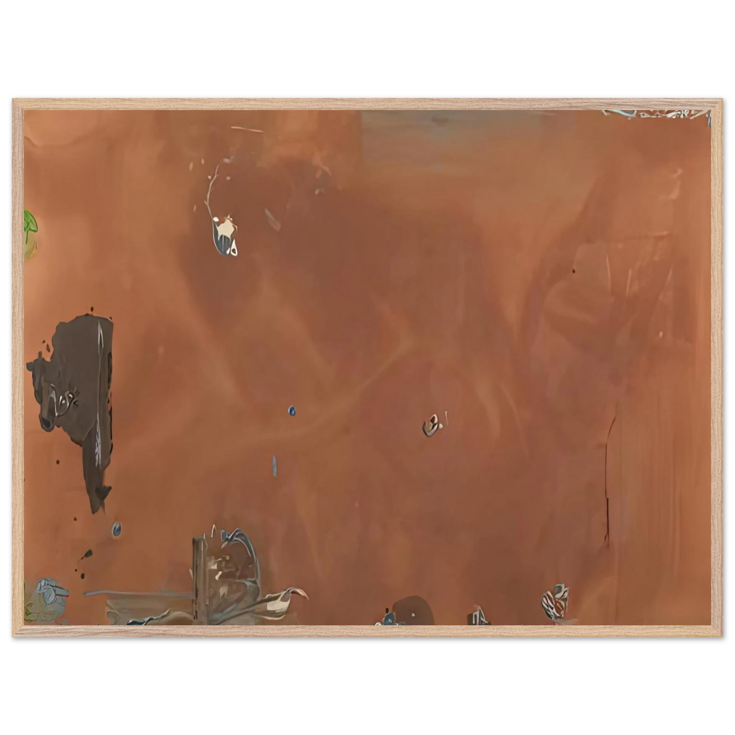 Helen Frankenthaler - Into October, 1983- Wall Art - 60x80 cm / 24x32 inches - Premium Wooden Framed Poster With Fine Art Paper-canvas - Black frame