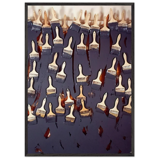 Untitled - 2000 N1 - Arman 70x100 cm / 28x40 inches Framed Art Print – Black Wooden Frame
