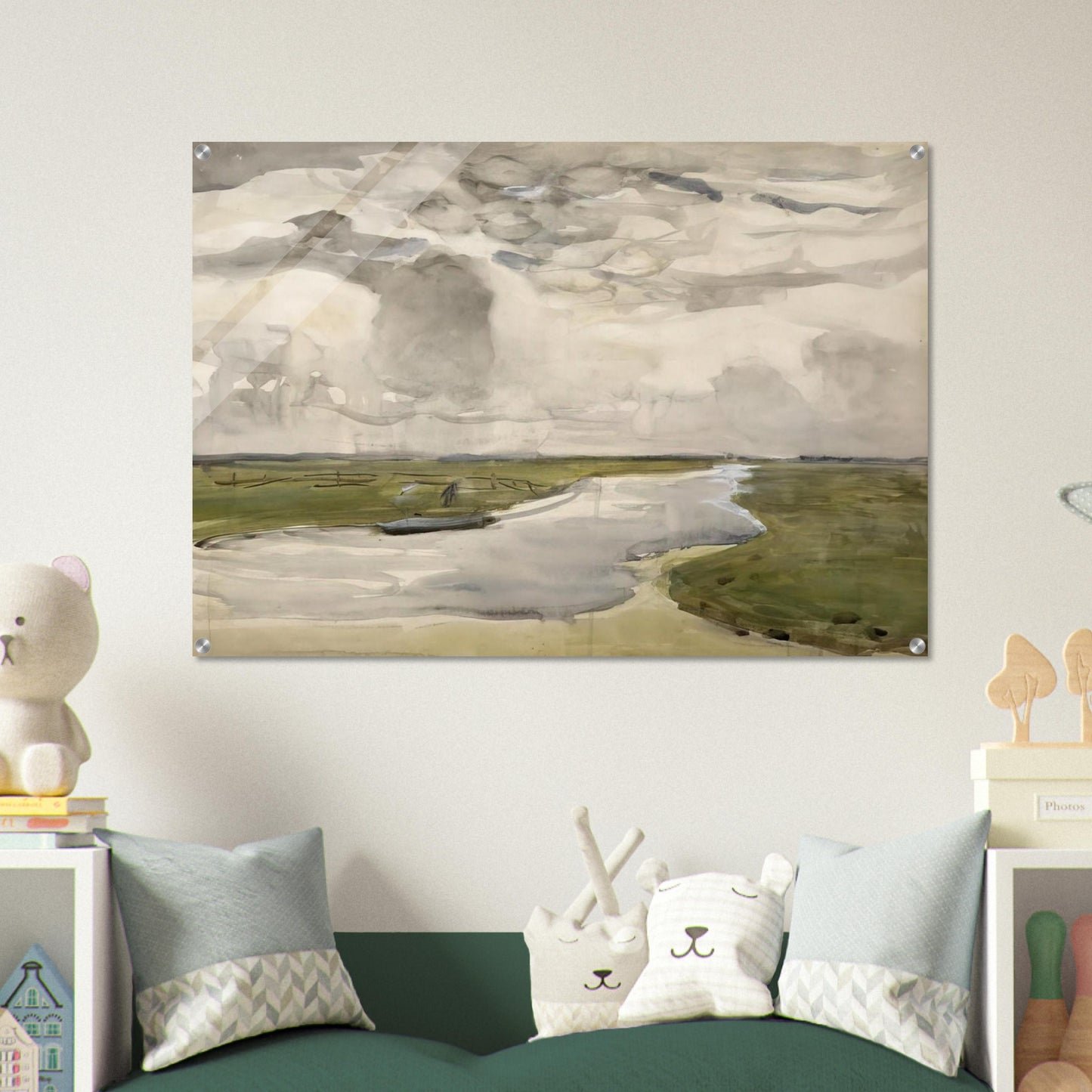 Meandering Landscape with River - Piet Mondrian Acrylic Print - 70x100 cm / 28x40″ inches | Piet Mondrian Wall Art | Piet Mondrian Prints