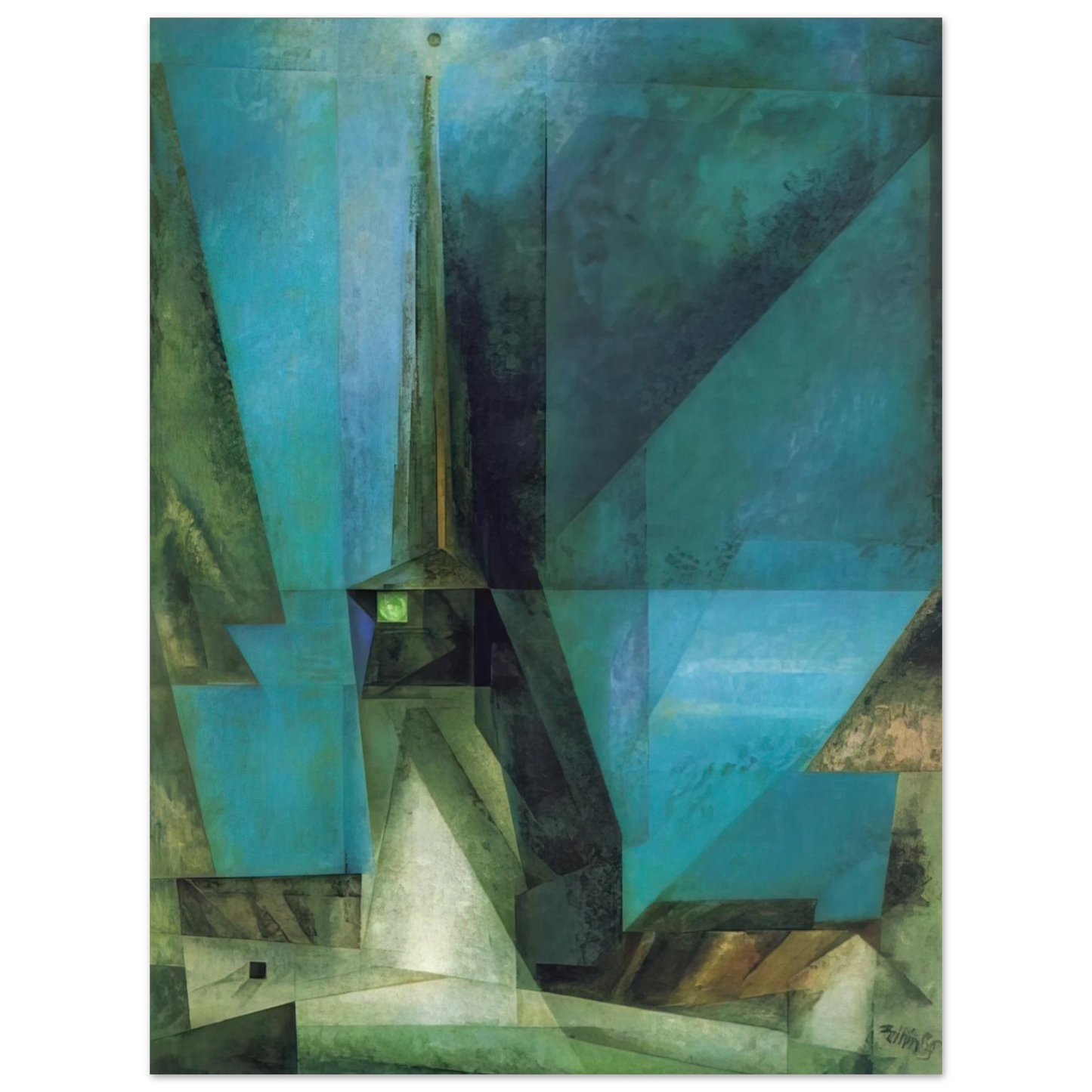 Lyonel Feininger - GELMERODA XIII 1936  75x100 cm / 30x40inches Fine Art Poster
