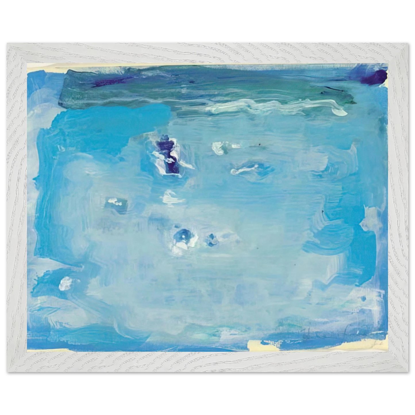 Helen Frankenthaler - Untitled - Color Field Painting, Lyrical Abstraction Wall art - 40x50 cm / 16x20 inches - Premium Wooden Framed Poster With Fine Art Paper-canvas - Wood frame