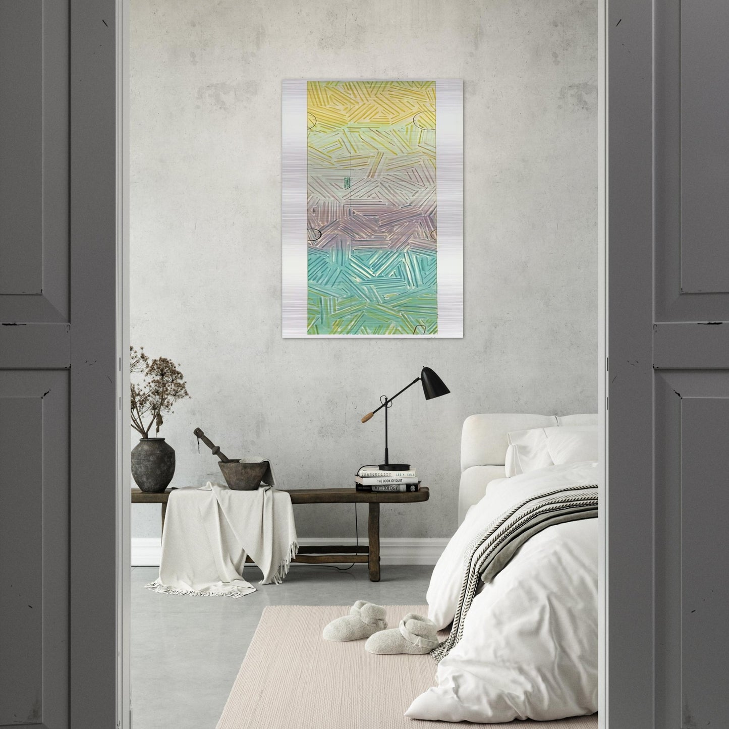 USUYUKI ULAE 211 - Jasper Johns Brushed Aluminum Print - 70x100 cm / 28x40 inches | Jasper Johns Aluminum Print | Jasper Johns Prints