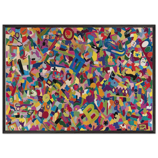 TUTTO 1988 - Alighiero Boetti 70x100 cm / 28x40 inches Framed Art Print – Black Wooden Frame