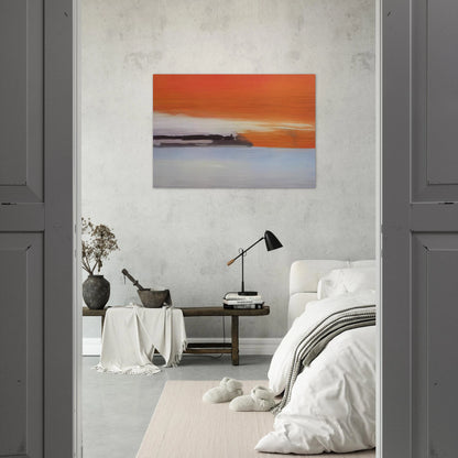 Chemin de fer au bord de la mer, soleil couchant - 1955 - Nicolas de Stael Brushed Aluminum Print - 70x100 cm / 28x40 inches | Nicolas de Stael Aluminum Print | Nicolas de Stael Prints