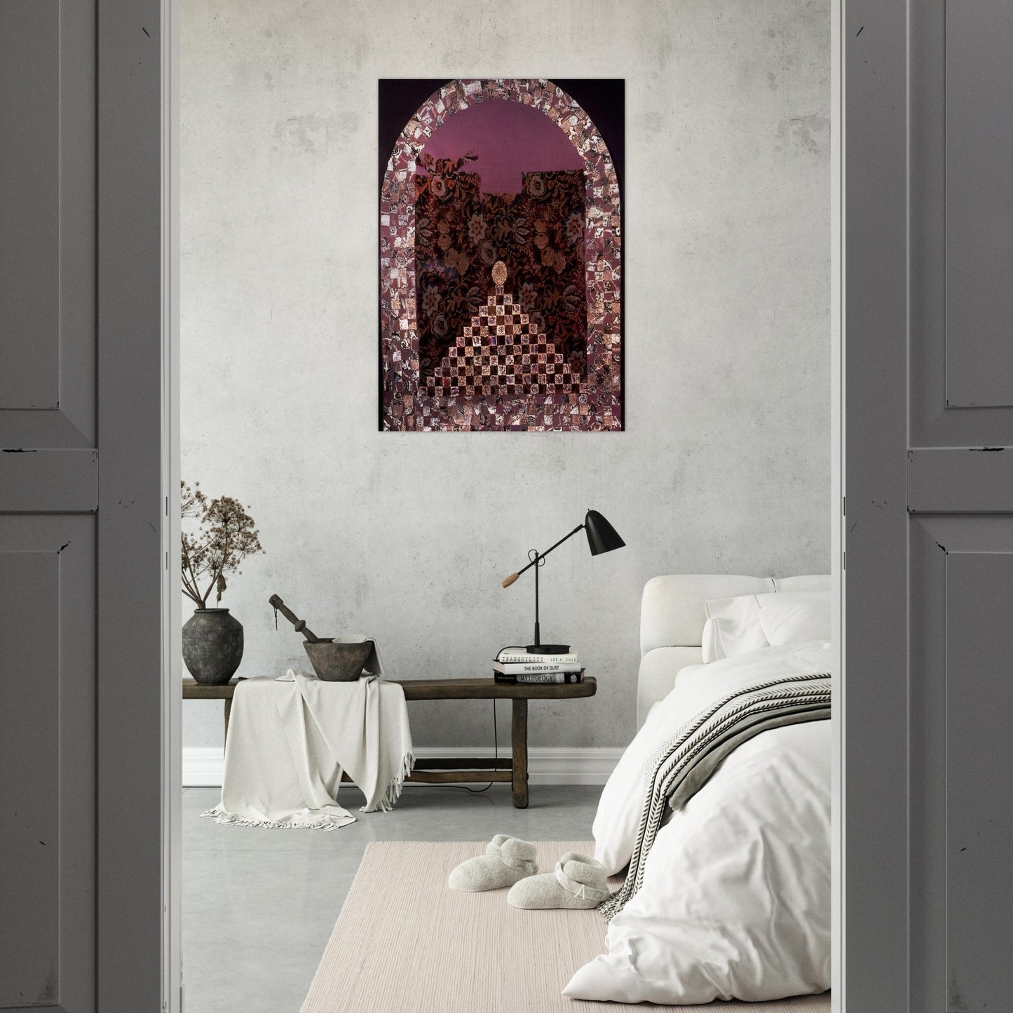 Shrine for the Egg - PD Pattern and Decoration - Miriam Schapiro Brushed Aluminum Print - 70x100 cm / 28x40 inches | Miriam Schapiro Aluminum Print | Miriam Schapiro Prints