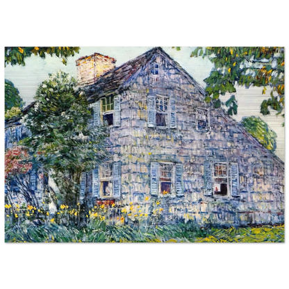 Old House, East Hampton - Childe Hassam Brushed Aluminum Print - 70x100 cm / 28x40 inches | Childe Hassam Aluminum Print | Childe Hassam Prints