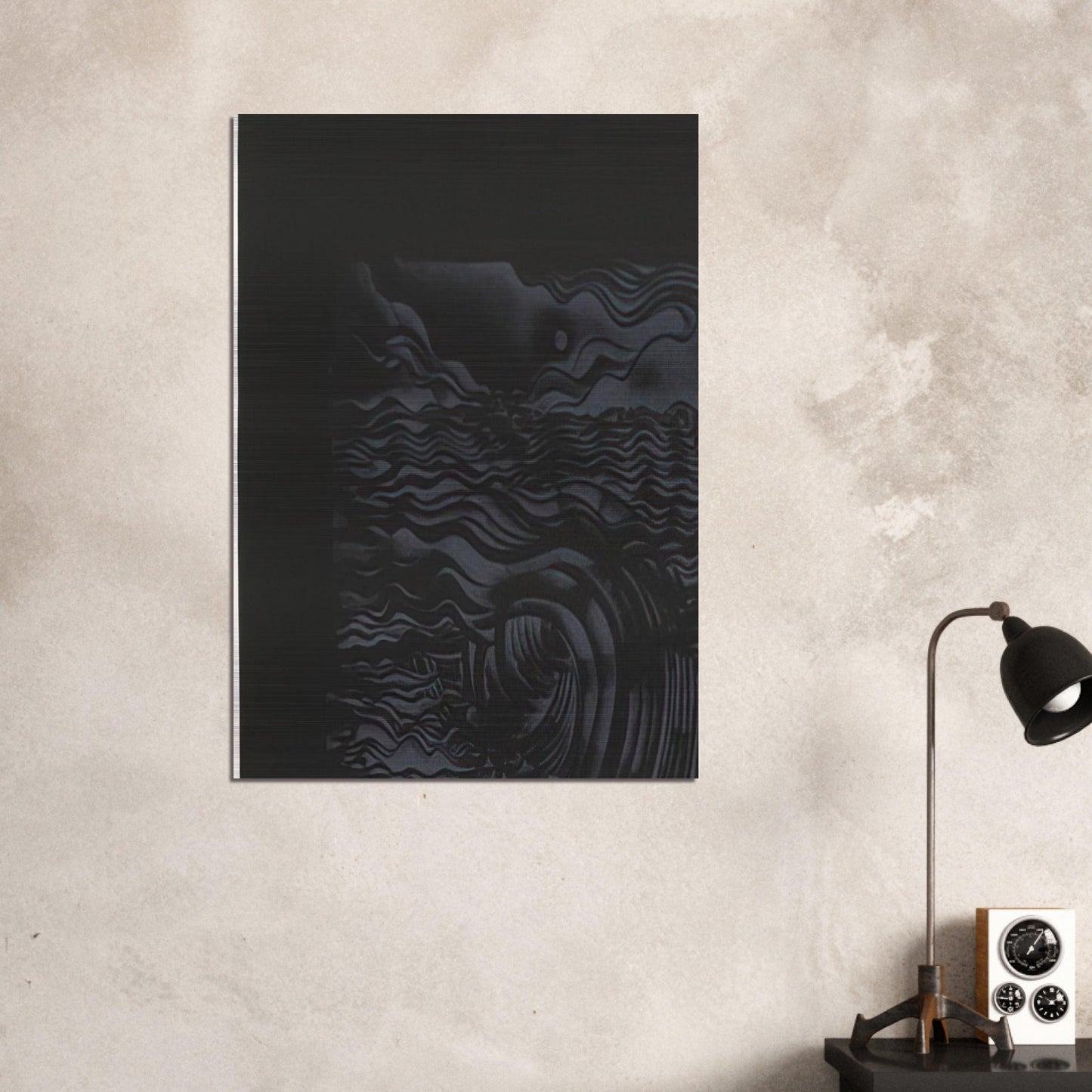 STUDY FOR AN UNTITLED PRINT WHITE ON BLACK 1982 - Lee Bontecou Brushed Aluminum Print - 70x100 cm / 28x40 inches | Lee Bontecou Aluminum Print | Lee Bontecou Prints