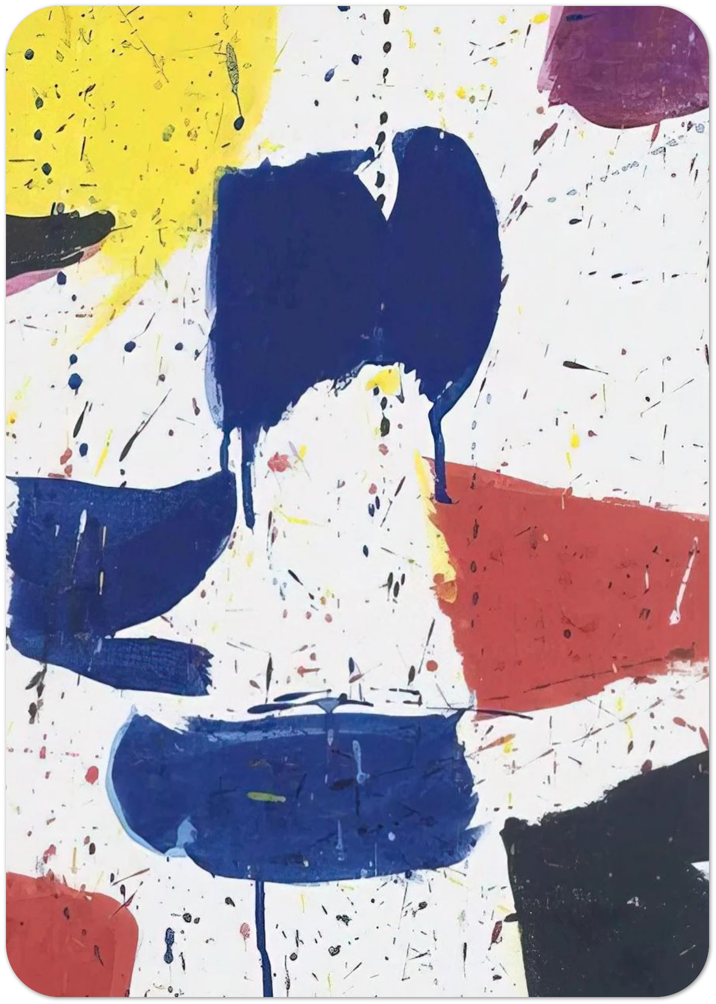 Emblem 8  1 By Sam Francis Pack of 10 Post Cards | Sam Francis Post Cards | A6 (10.5 x 14.8 cm) - 4.1 x 5.8 inches