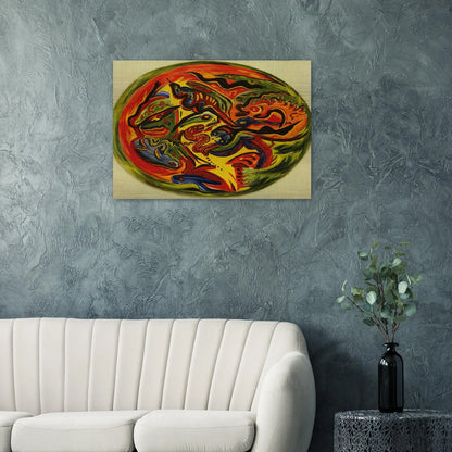 CIRCLE 1941 - Jackson Pollock Brushed Aluminum Print - 70x100 cm / 28x40 inches | Jackson Pollock Aluminum Print | Jackson Pollock Prints