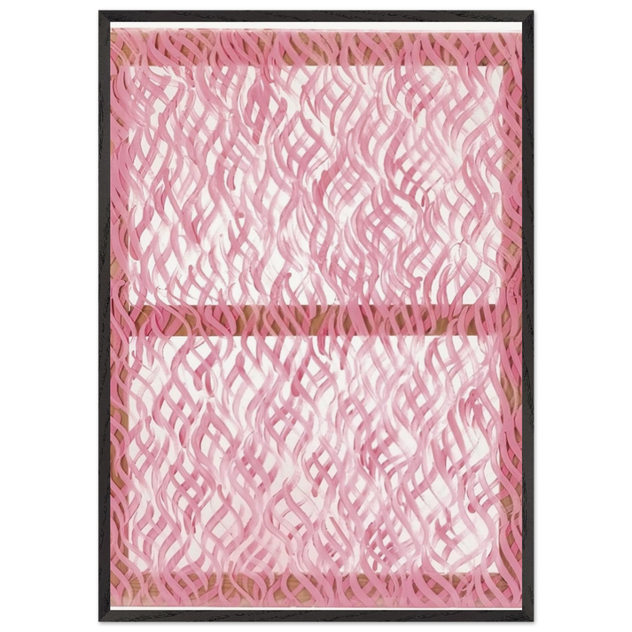 Segni rosa - 1967 - Carla Accardi 70x100 cm / 28x40 inches Framed Art Print – Black Wooden Frame