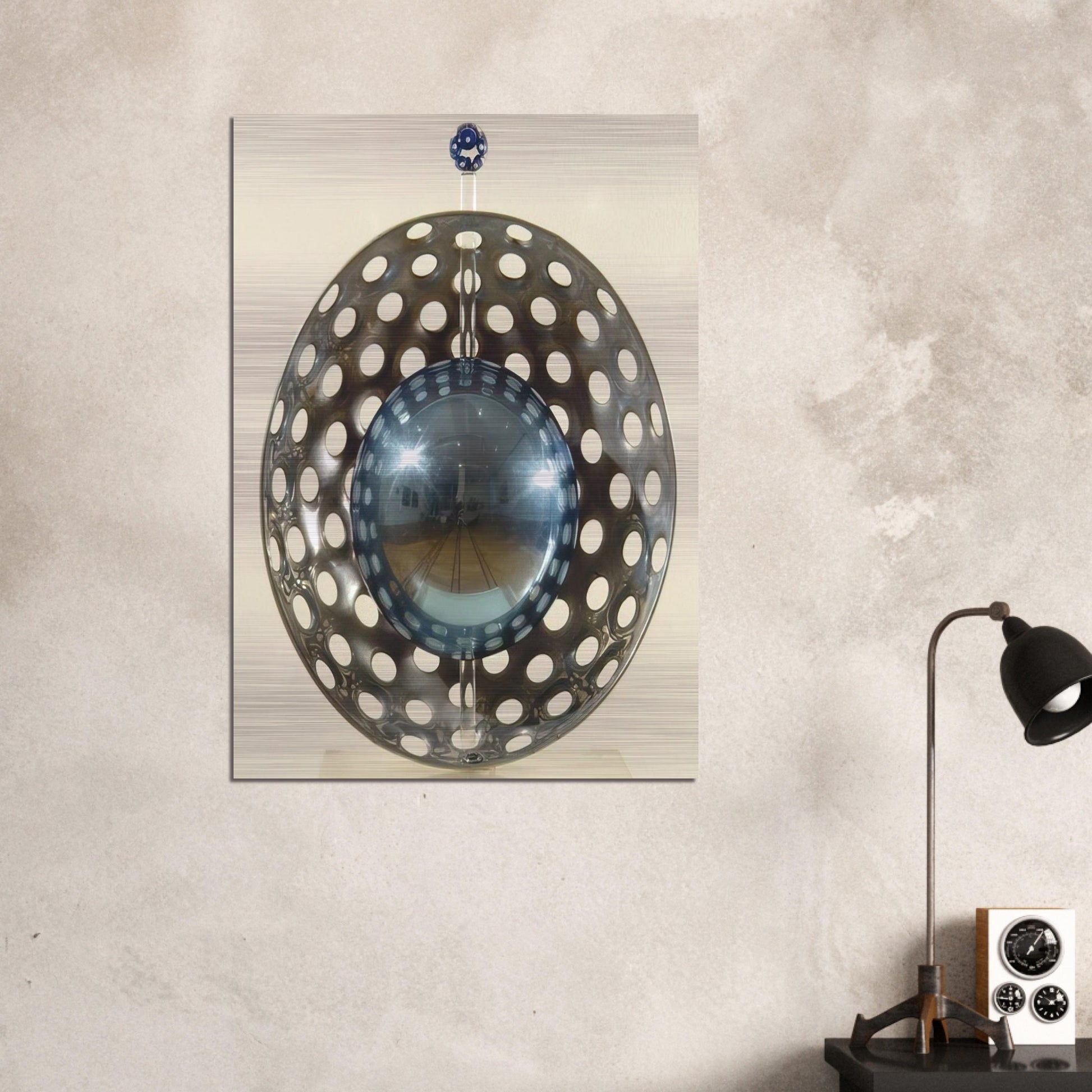 Perforaciones con reflexion - 1967 - Gyula Kosice Brushed Aluminum Print - 70x100 cm / 28x40 inches | Gyula Kosice Aluminum Print | Gyula Kosice Prints