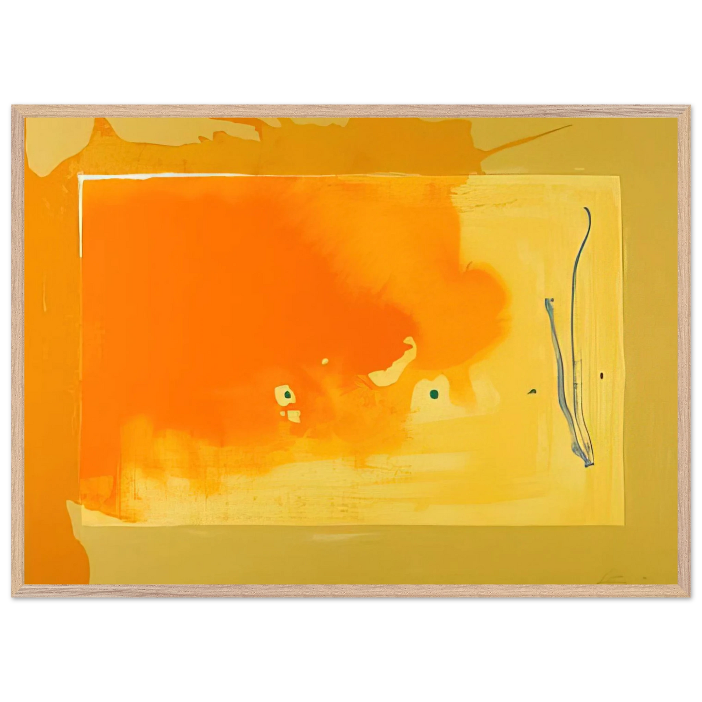 Helen Frankenthaler - Bilbao - 1998 Wall art - 20x25 cm / 8x10 inches - Premium Wooden Framed Poster With Fine Art Paper-canvas - Wood frame