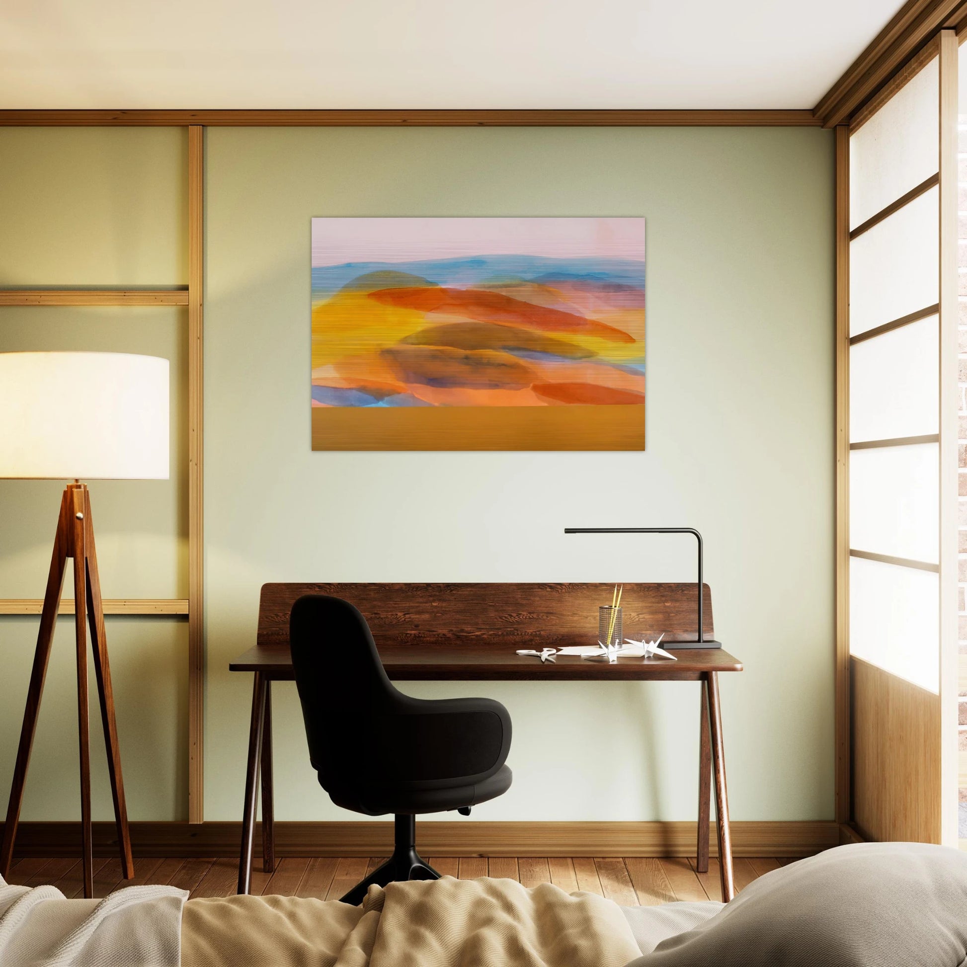 Golden Harvest - 1981 - Ronnie Landfield Brushed Aluminum Print - 70x100 cm / 28x40 inches | Ronnie Landfield Aluminum Print | Ronnie Landfield Prints