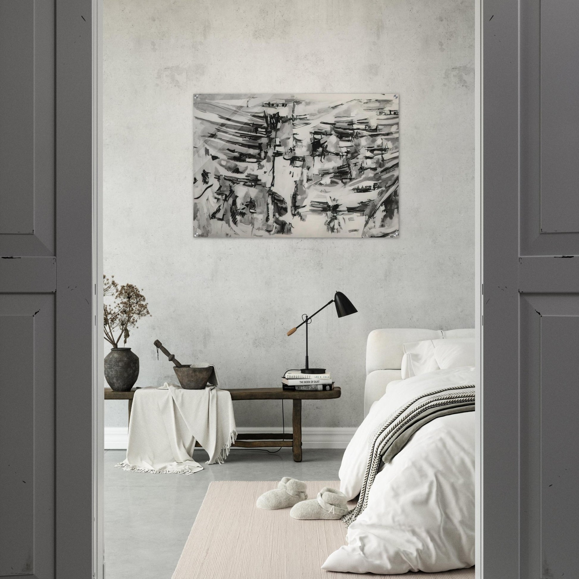 Composition - 1955 - Maria Helena Vieira da Silva Acrylic Print - 70x100 cm / 28x40″ inches