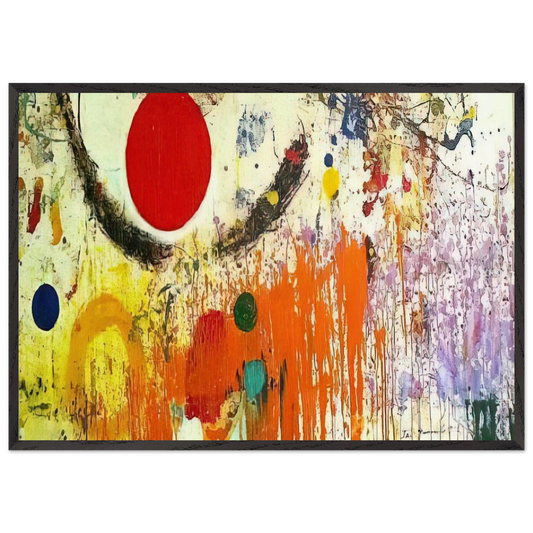 UNTITLED 1972 N2 - Taro Yamamoto 70x100 cm / 28x40 inches Framed Art Print – Black Wooden Frame
