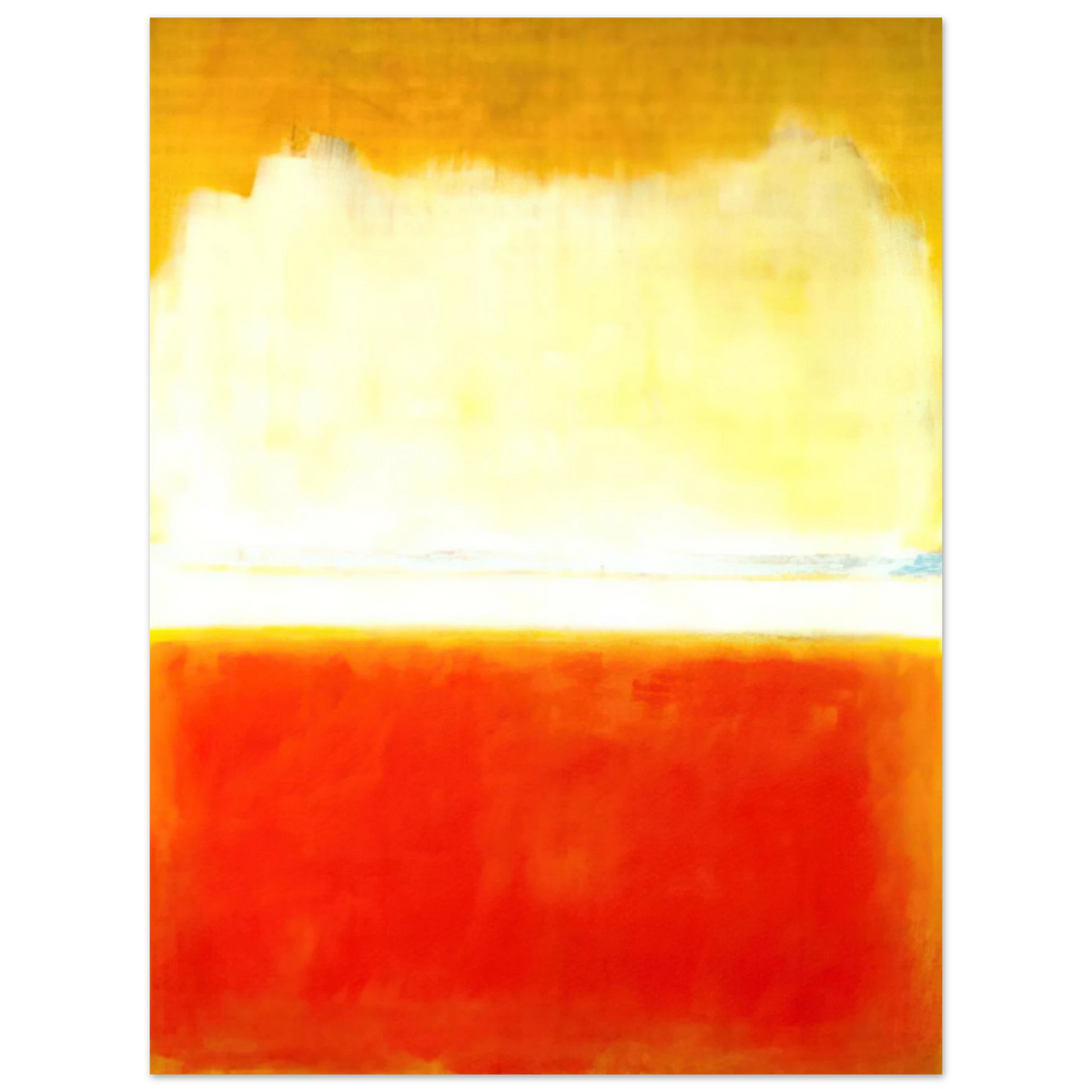 Mark Rothko - No.8 - 1952 Wall Art - 21x29.7 cm / 8x12" - Premium Wooden Framed Poster With Fine Art Paper-canvas - White frame