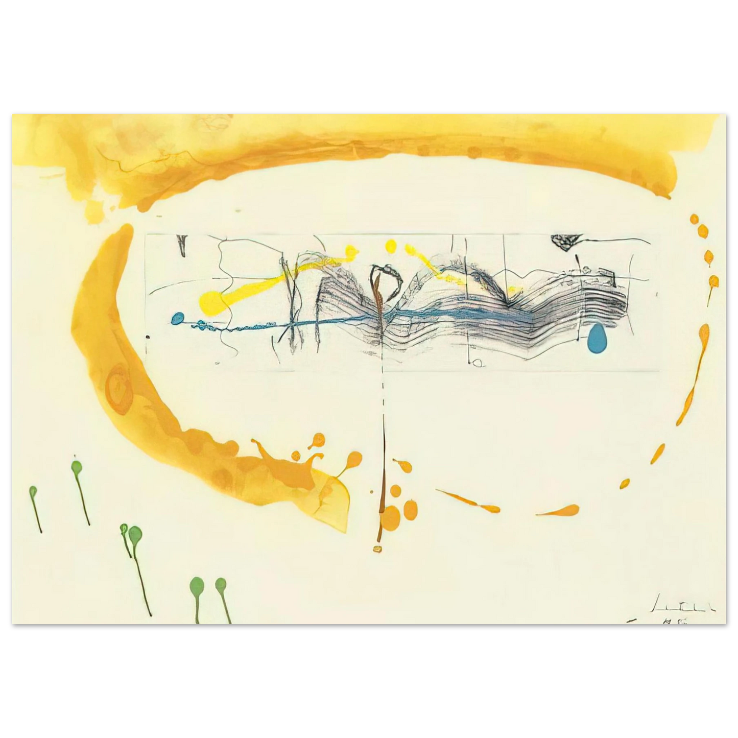 Helen Frankenthaler - Making Music - 2000 Wall art - 15x20 cm / 6x8 inches - Fine Art Poster-canvas - -