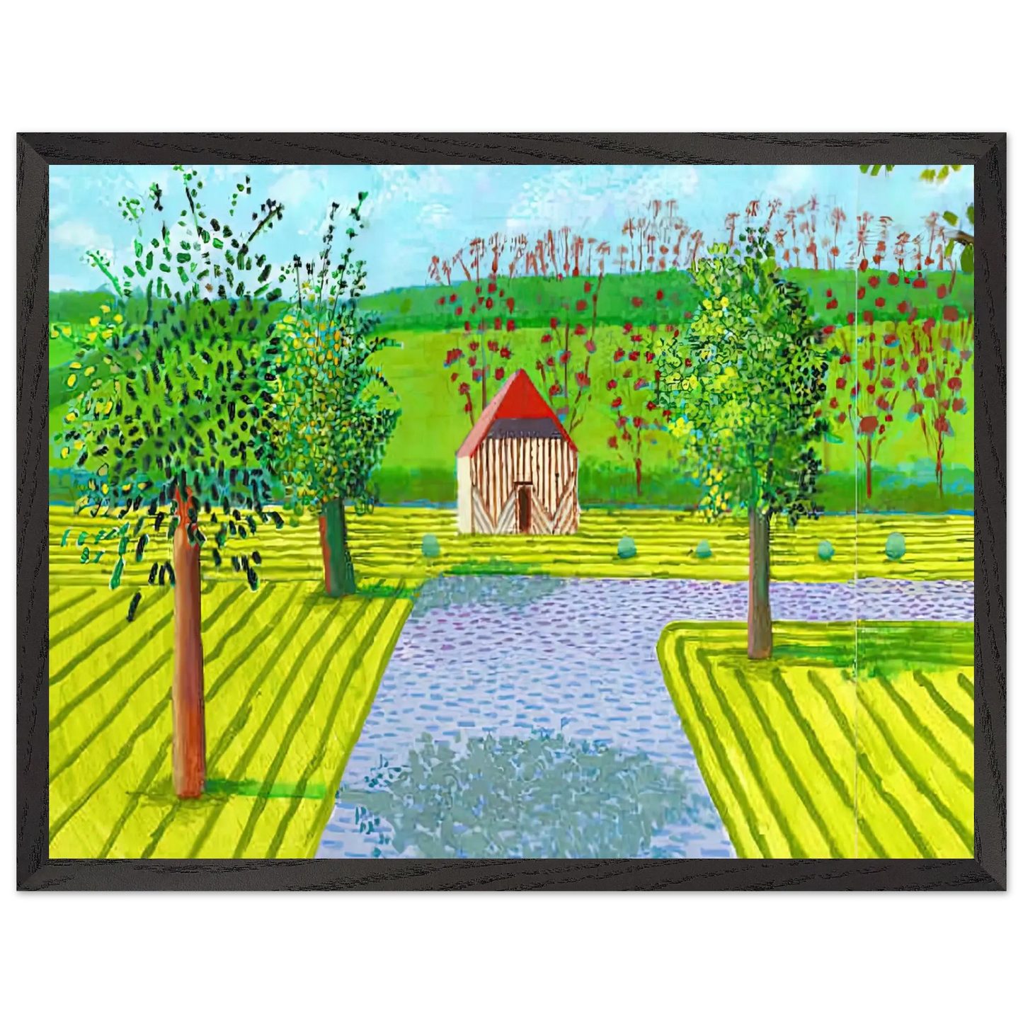 David Hockney - David Hockney Wall art - 15x20 cm / 6x8 Inches - Premium Wooden Framed Poster With Fine Art Paper - Black frame