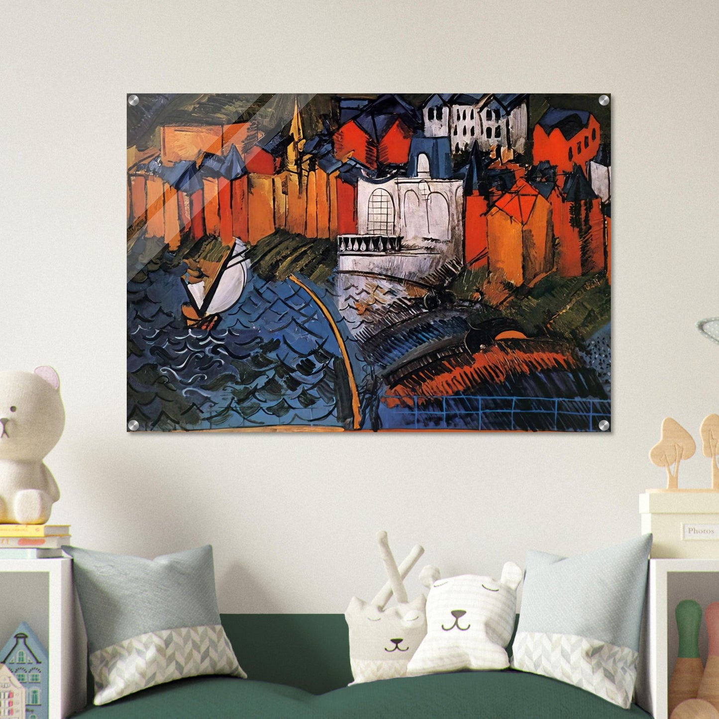 SAILBOAT AT SAINTE ADRESSE 1912 - Raoul Dufy Acrylic Print - 70x100 cm / 28x40″ inches | Raoul Dufy Wall Art | Raoul Dufy Prints
