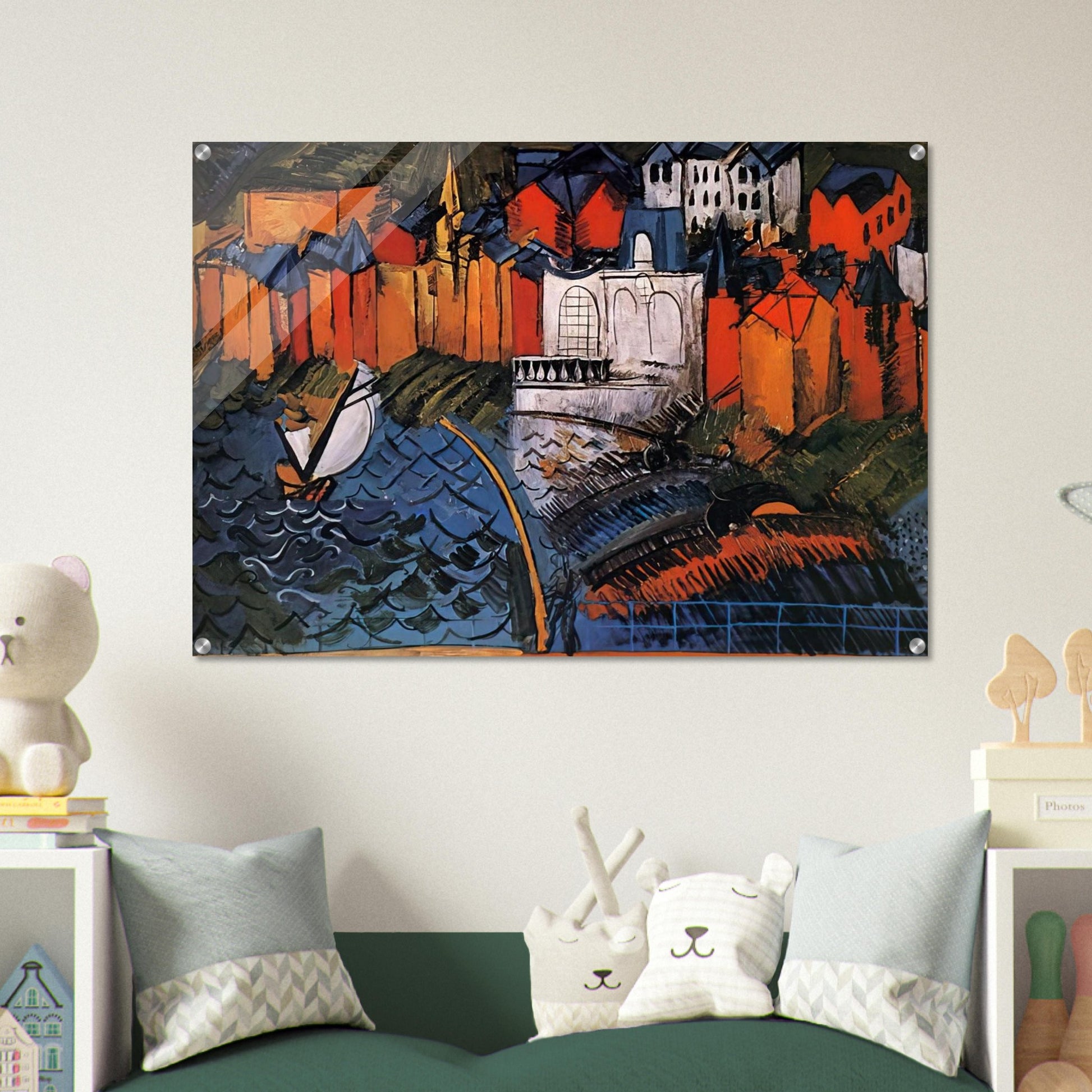 SAILBOAT AT SAINTE ADRESSE 1912 - Raoul Dufy Acrylic Print - 70x100 cm / 28x40″ inches | Raoul Dufy Wall Art | Raoul Dufy Prints