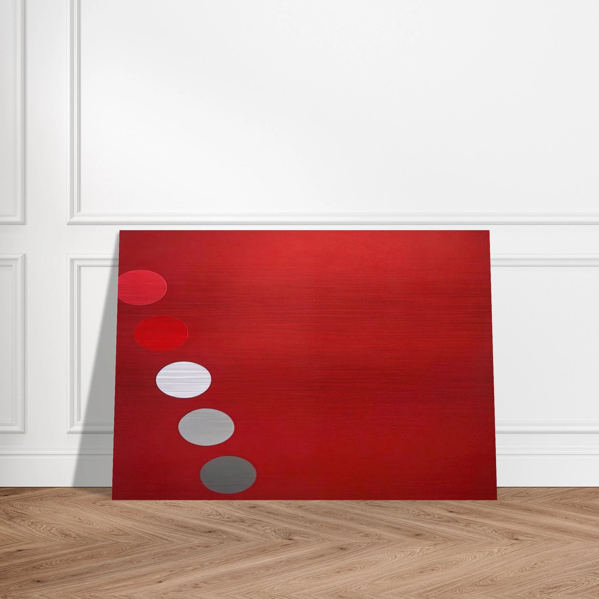 Phased Red - 1965 - Thomas Downing Brushed Aluminum Print - 70x100 cm / 28x40 inches | Thomas Downing Aluminum Print | Thomas Downing Prints