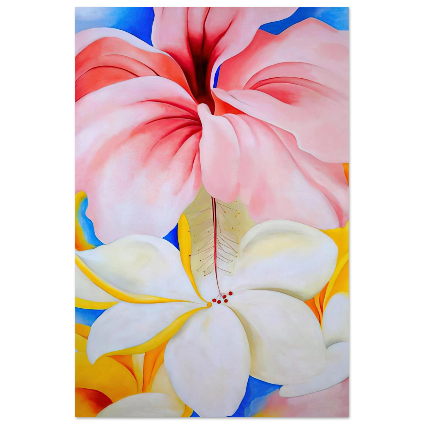 Georgia O'Keeffe - Hibiscus with Plumeria Fine Art Poster