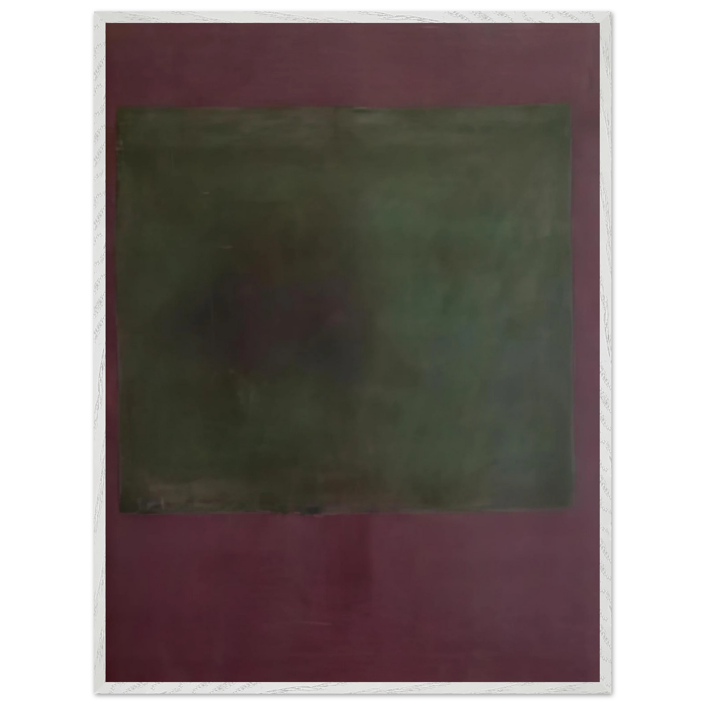 Mark Rothko - Untitled Green on Maroon - 1961 Wall Art - 60x80 cm / 24x32 inches - Premium Wooden Framed Poster With Fine Art Paper - Black frame