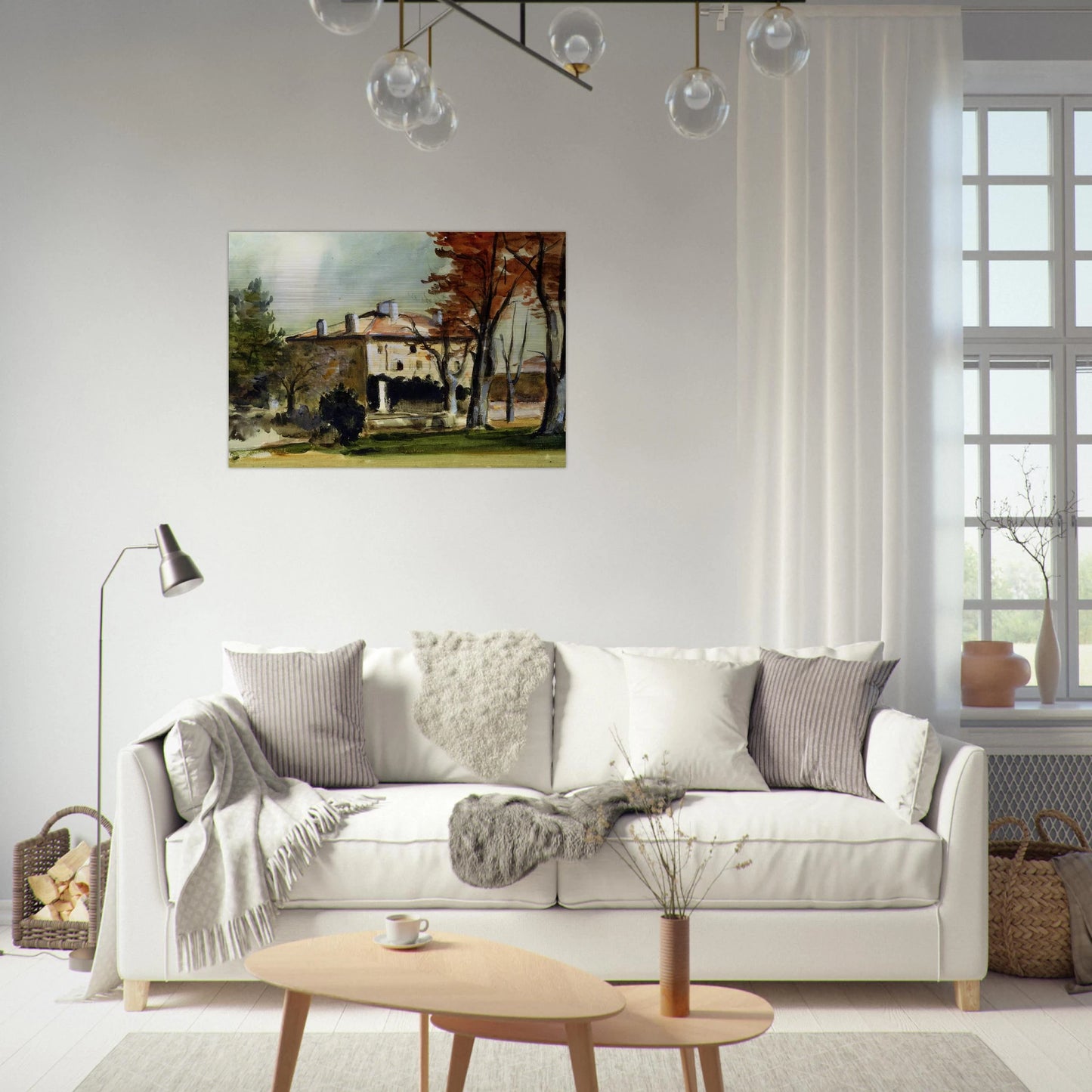 The Manor House at Jas de Bouffan - Paul Cézanne Brushed Aluminum Print - 70x100 cm / 28x40 inches | Paul Cézanne Aluminum Print | Paul Cézanne Prints