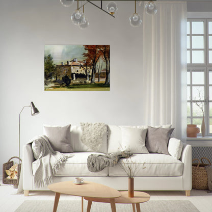 The Manor House at Jas de Bouffan - Paul Cézanne Brushed Aluminum Print - 70x100 cm / 28x40 inches | Paul Cézanne Aluminum Print | Paul Cézanne Prints