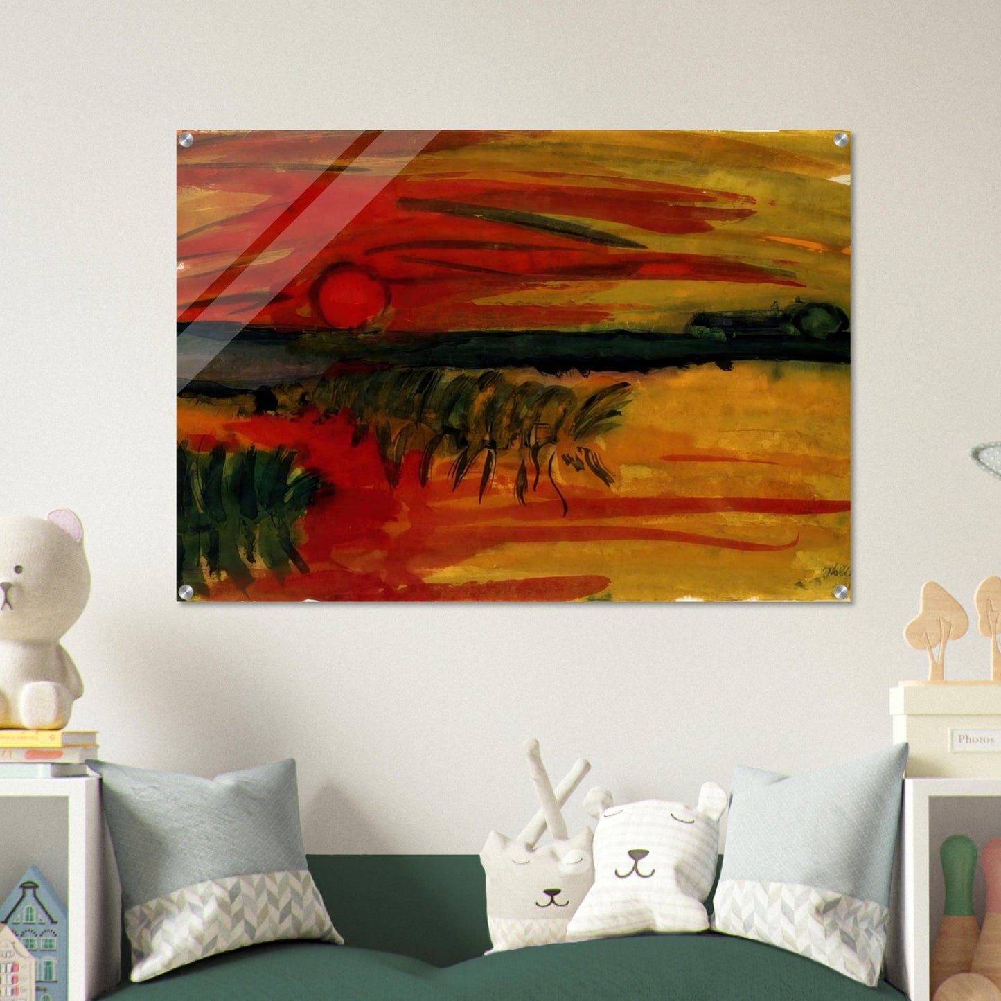Sunset - Emil Nolde Acrylic Print - 70x100 cm / 28x40″ inches | Emil Nolde Wall Art | Emil Nolde Prints