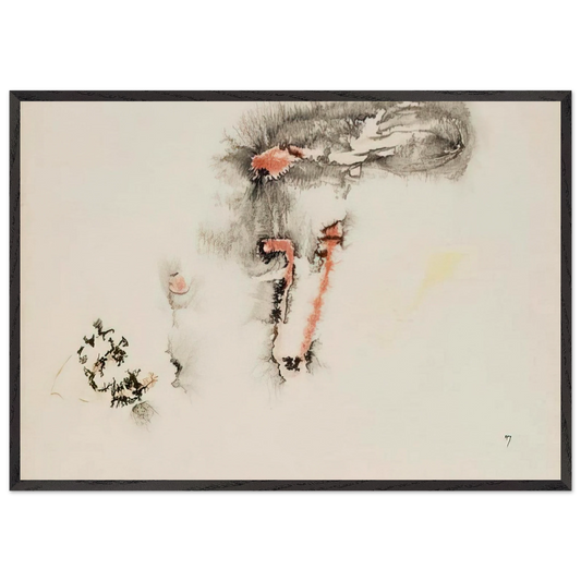 Untitled N23 - Henri Michaux 70x100 cm / 28x40 inches Framed Art Print – Black Wooden Frame