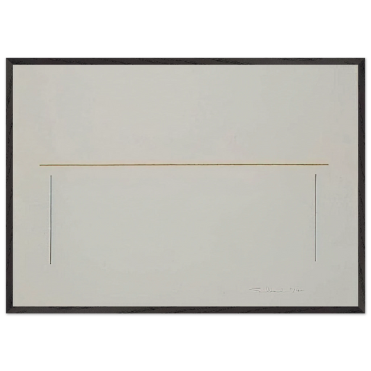 Untitled - 1974 N3 - Fred Sandback 70x100 cm / 28x40 inches Framed Art Print – Black Wooden Frame